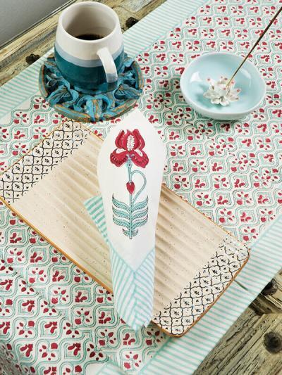 Little Red Tulip Table Runner